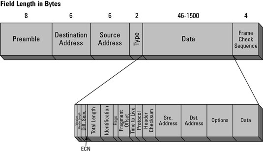 Структура пакета Ethernet